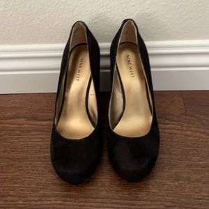 Nine West Black Suede Wedge Shoes